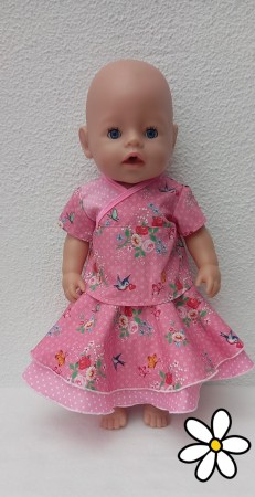 Rok en shirtje Roze Vogel